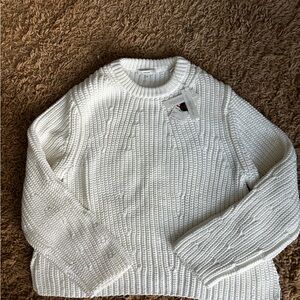 Vince Classic White Crew Neck Sweater